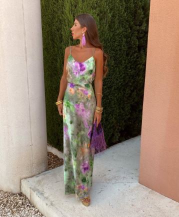 Aurélie | Robe Maxi Élégante Tie-Dye avec Écharpe Fluide