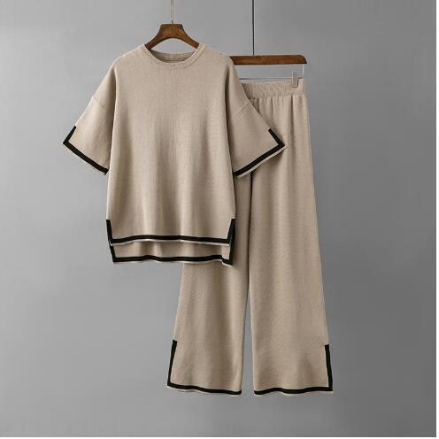 Alvèna | Ensemble Pull Oversize et Pantalon Large en Maille pour Femme