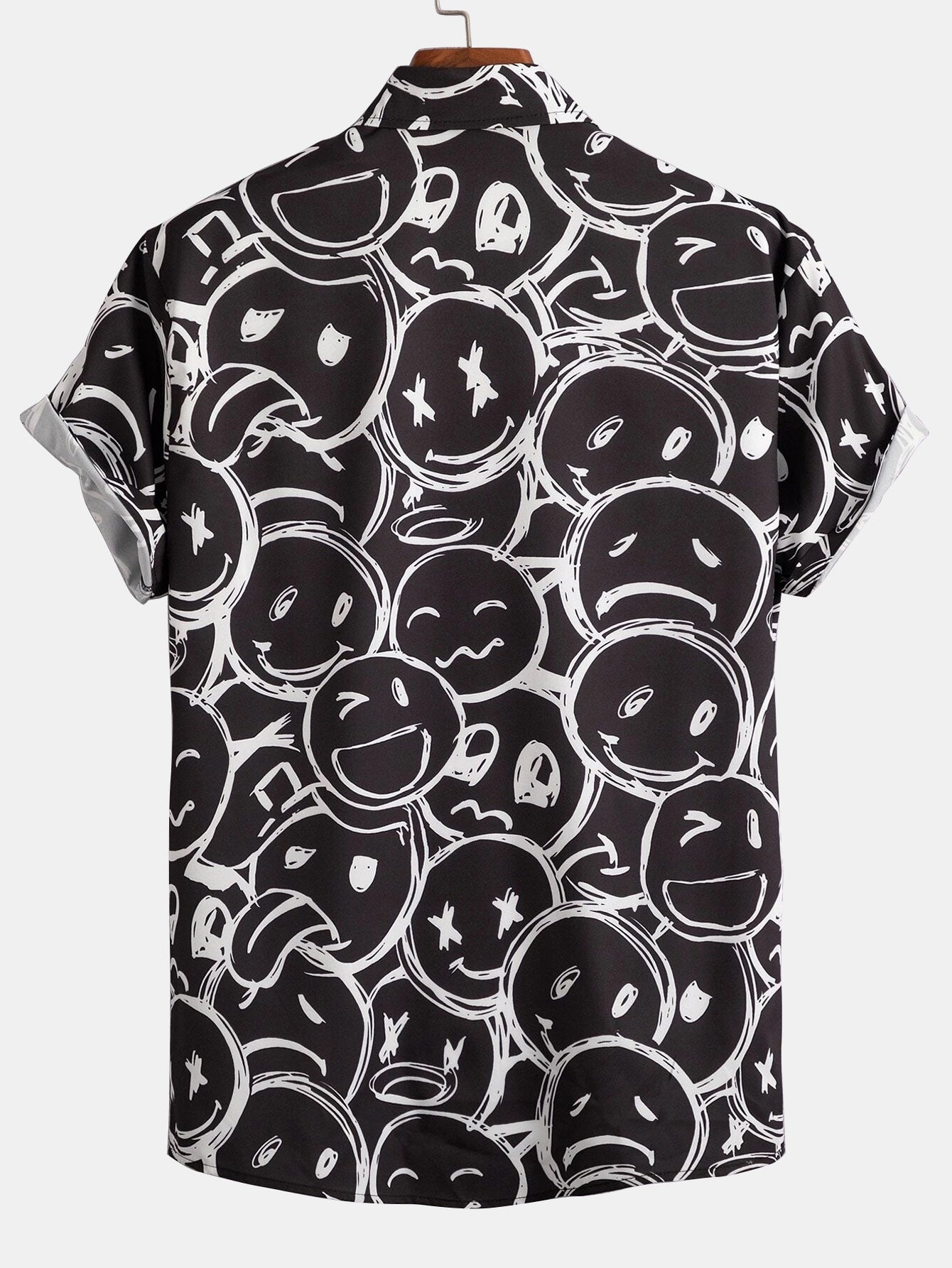 Léo | Chemise à Imprimé Smiley pour Hommes à Boutons