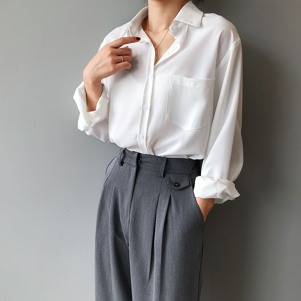 Maréva | Blouse Longue en Satin à Coupe Décontractée pour Femme