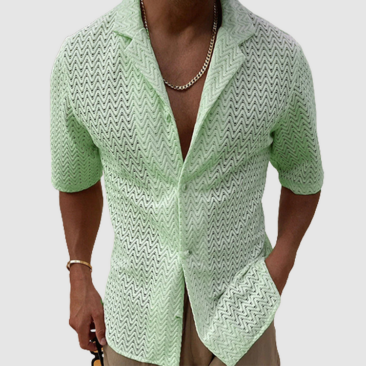 Adrien | Chemise Tricotée Unie pour Homme