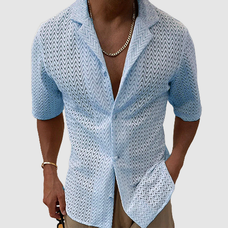Adrien | Chemise Tricotée Unie pour Homme