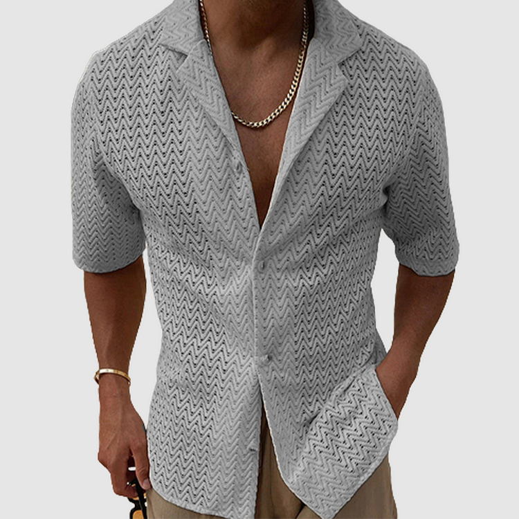 Adrien | Chemise Tricotée Unie pour Homme