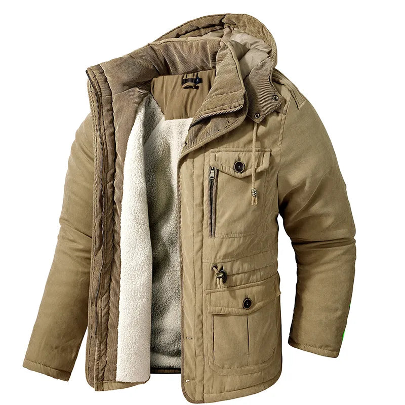 Adrien | Parka Militaire pour Hommes avec Doublure en Fleece Cachemire