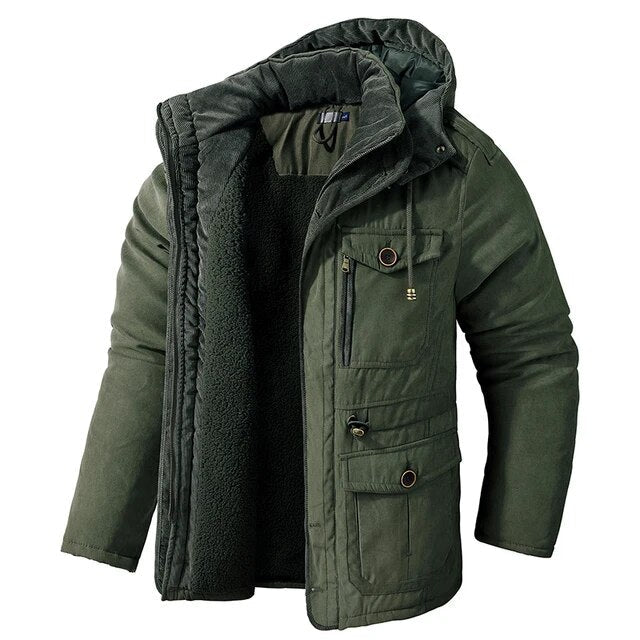 Adrien | Parka Militaire pour Hommes avec Doublure en Fleece Cachemire