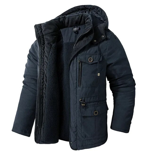 Adrien | Parka Militaire pour Hommes avec Doublure en Fleece Cachemire