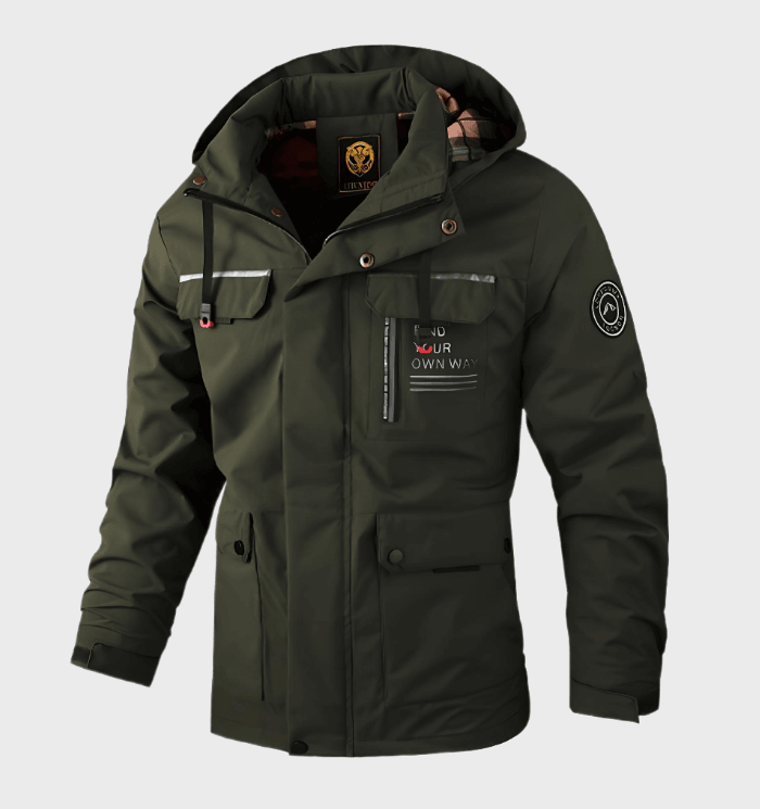 Adrien | Veste Hivernale Structurée pour Hommes avec Imprimé Statement