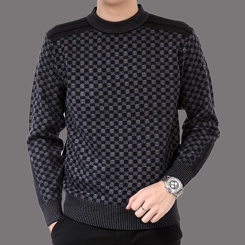 Alexandre | Pull Plaid Col Roulé en Maille pour Homme