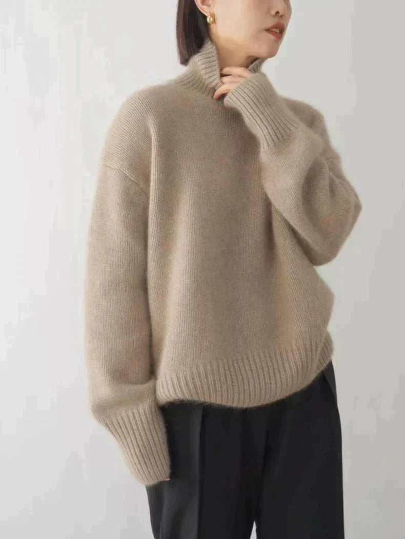 Margaux | Pull femme oversize à col roulé en laine
