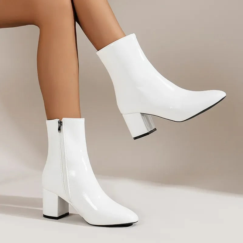 Camille | Bottines Modernes à Talon Bloc pour Femme