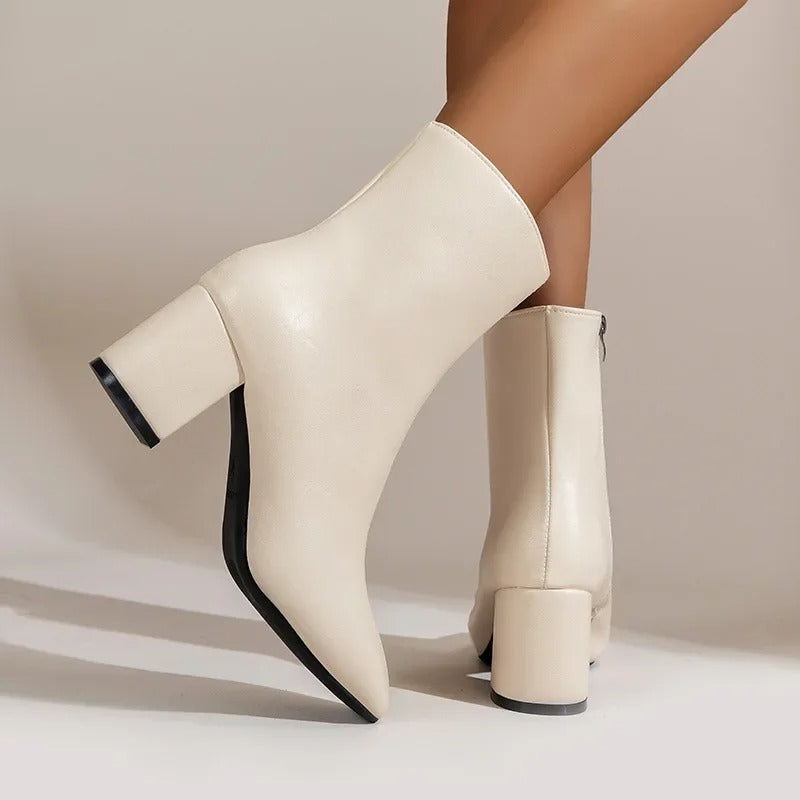 Camille | Bottines Modernes à Talon Bloc pour Femme