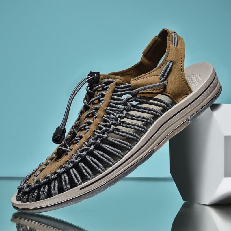Elian | Sandales Tressées à Maintien Réglable pour Homme