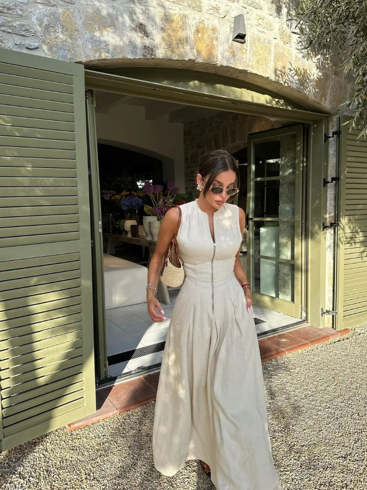 Graciella | Robe Longue à Fermeture Éclair