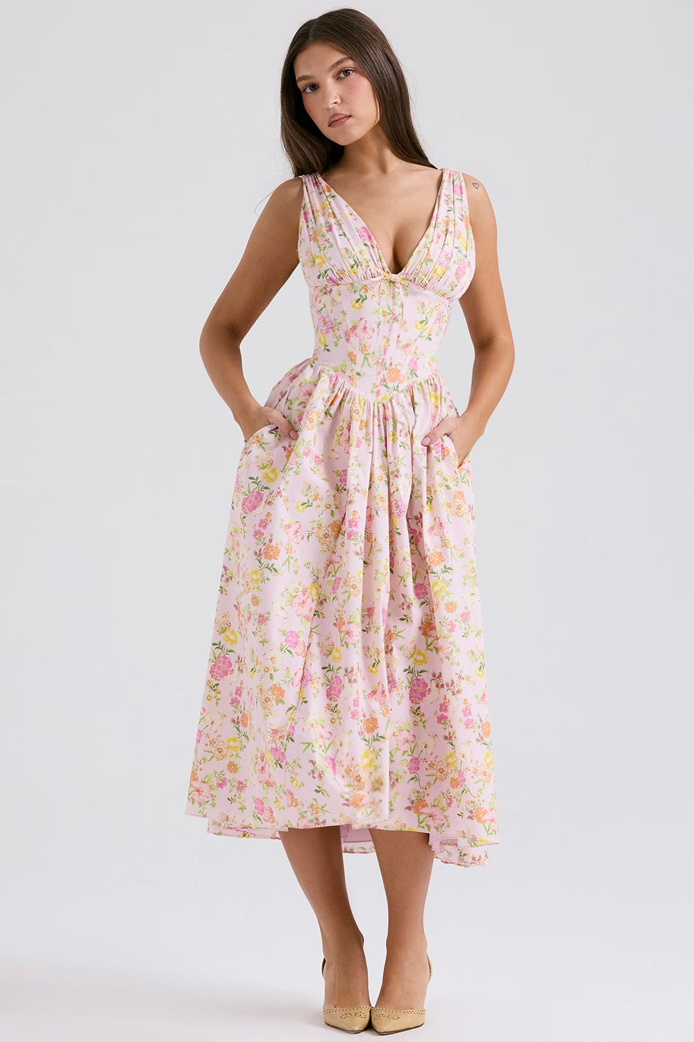 Alizée | Robe Midi Aérienne et Élégante pour Femme