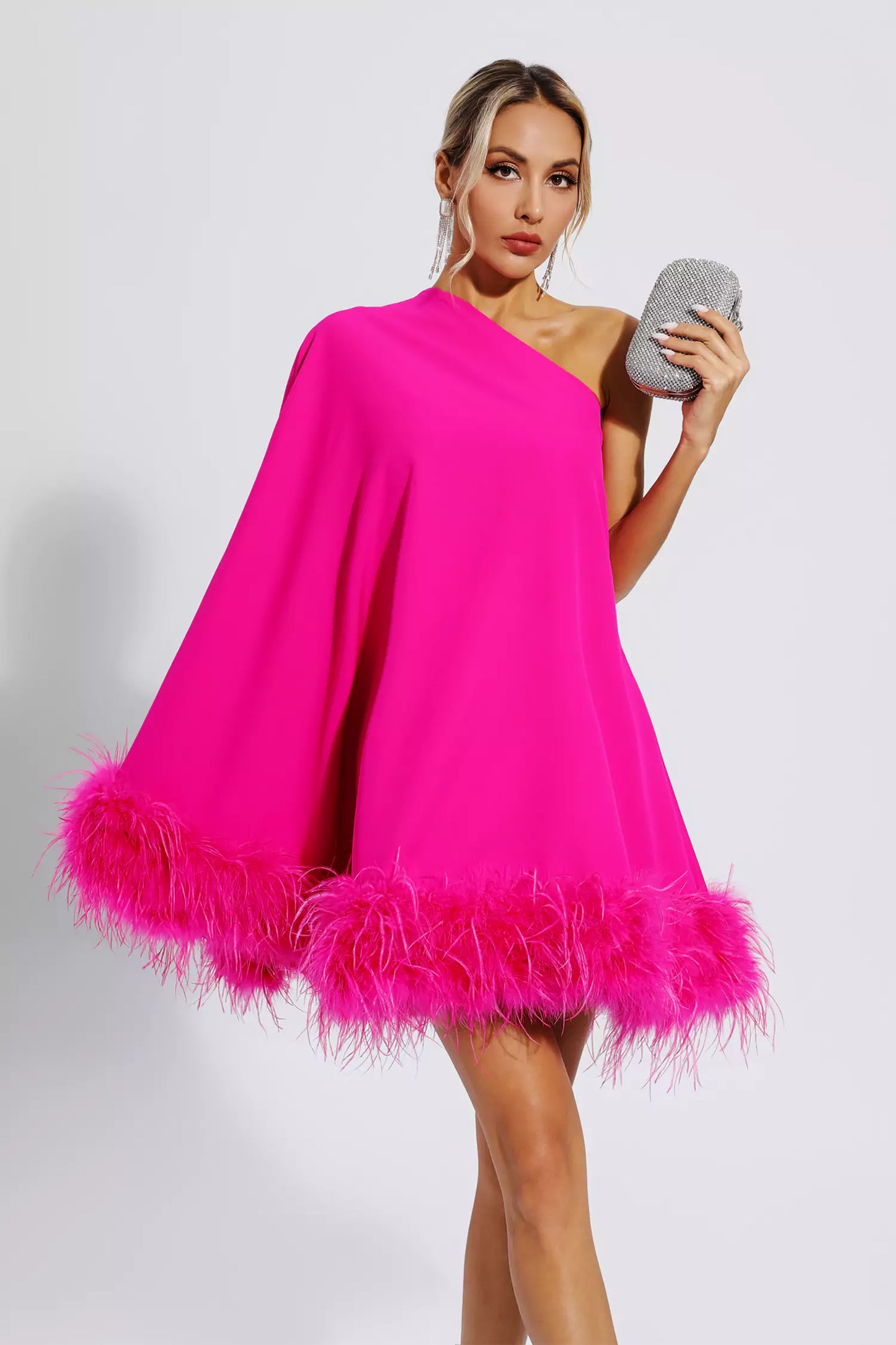 Juliette | Robe Mini à Plumes pour Look Chic et Glamour