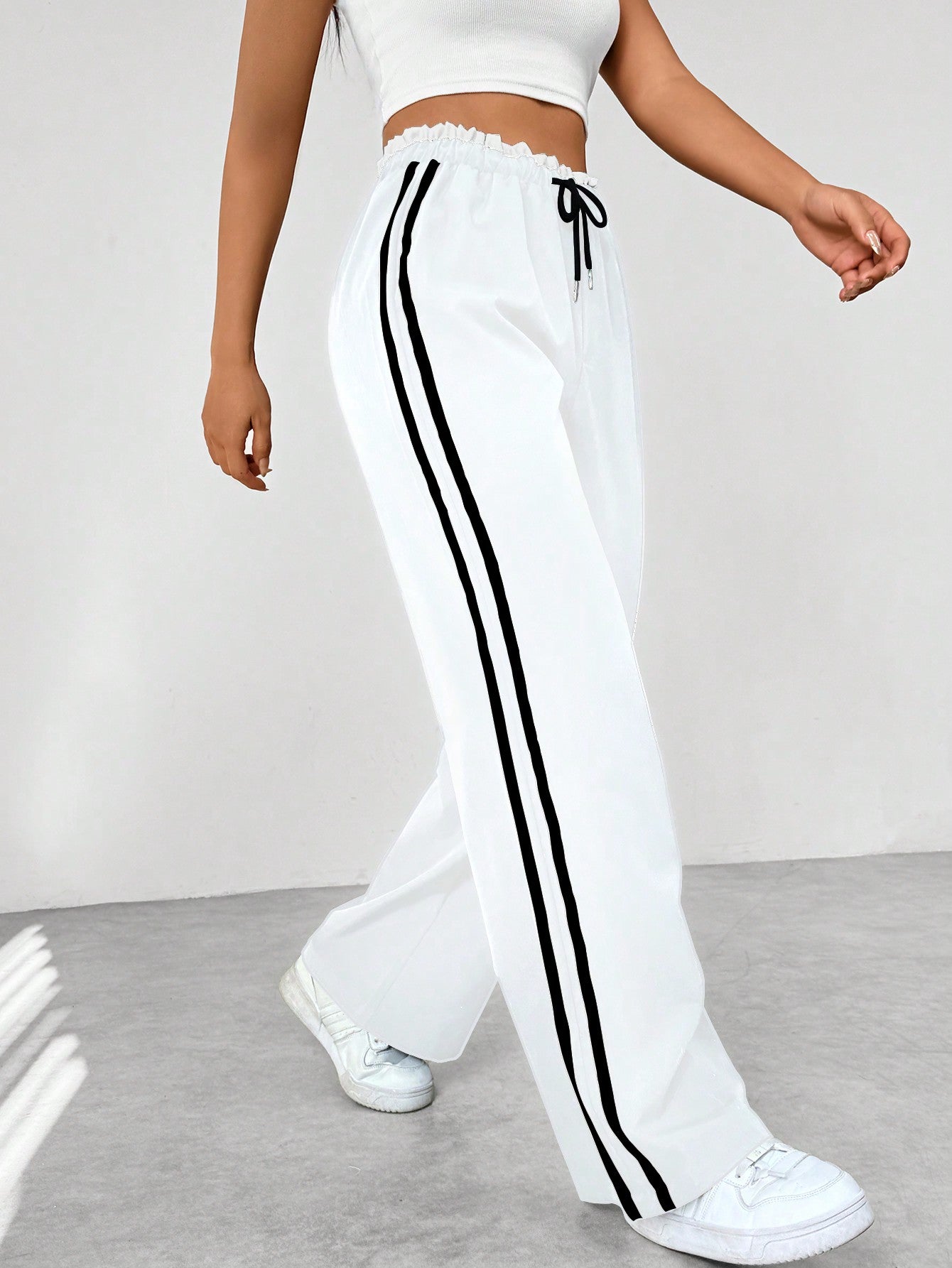 Léa | Pantalon Large Sportif à Taille Élastique pour Femmes