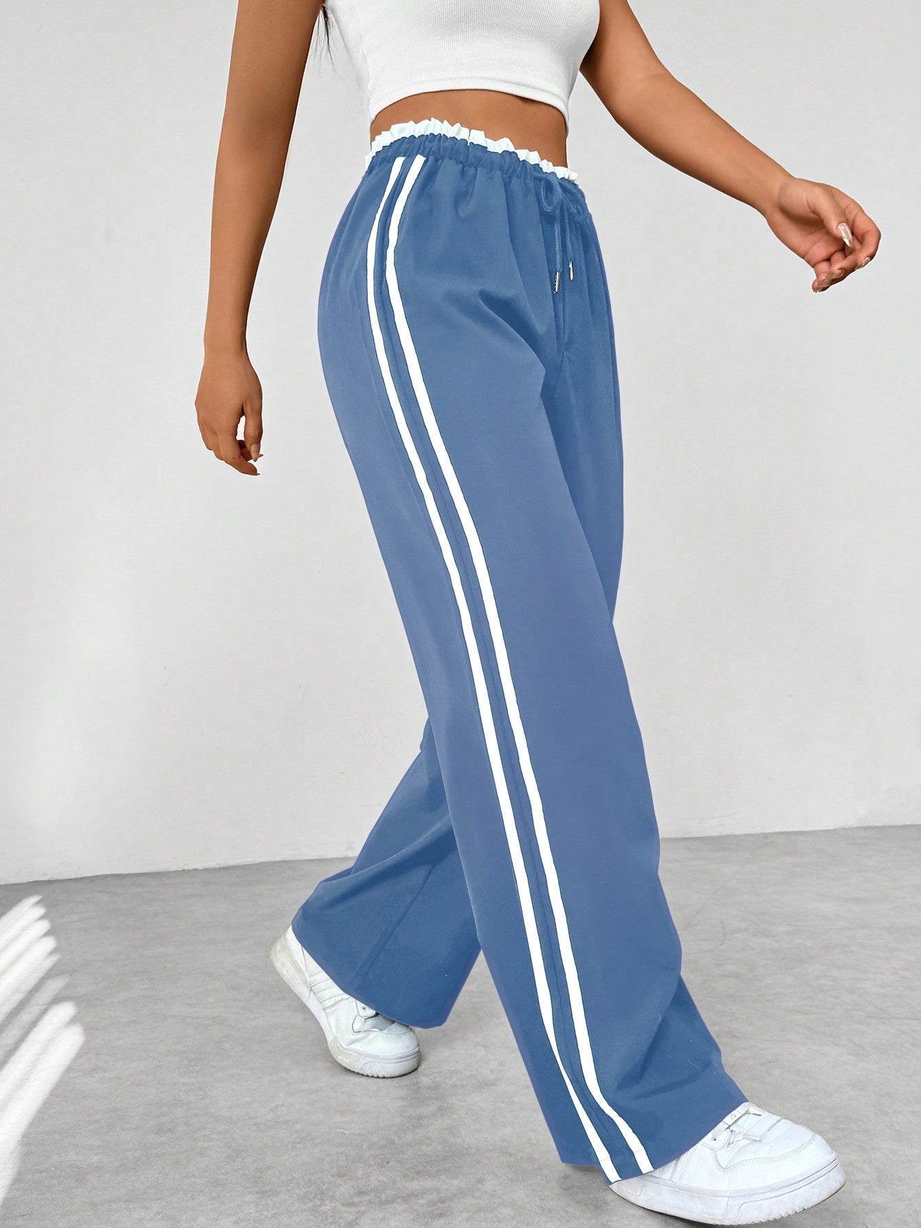 Léa | Pantalon Large Sportif à Taille Élastique pour Femmes