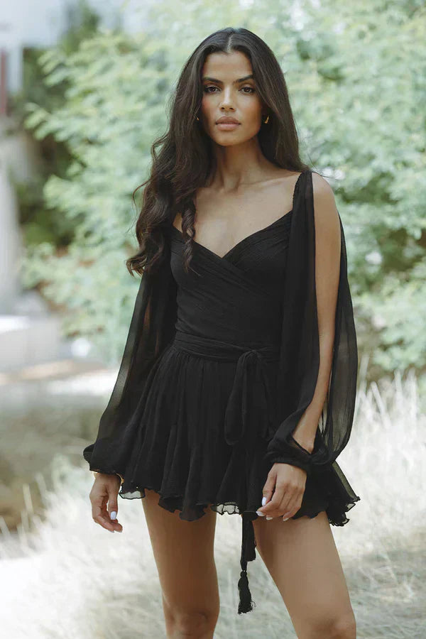 Léonie | Robe Mini Élégante à Épaules Dénudées