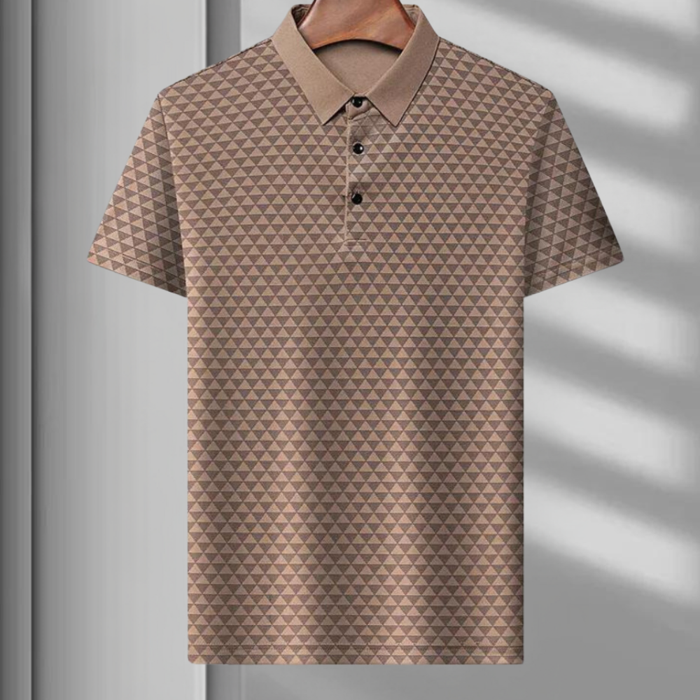 Marc | Polo Homme à Motifs Géométriques