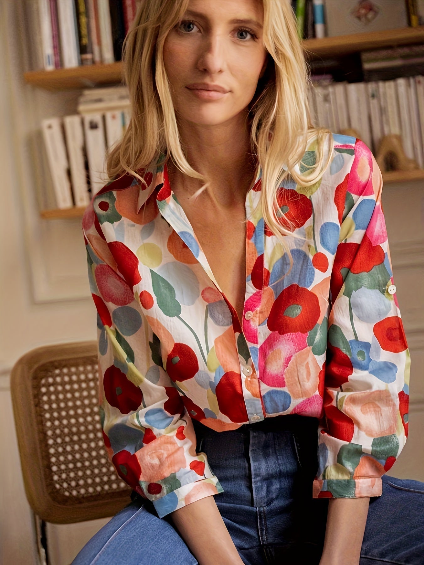 Mirella | Blouse à Motif Fleuri Élégant pour Femme