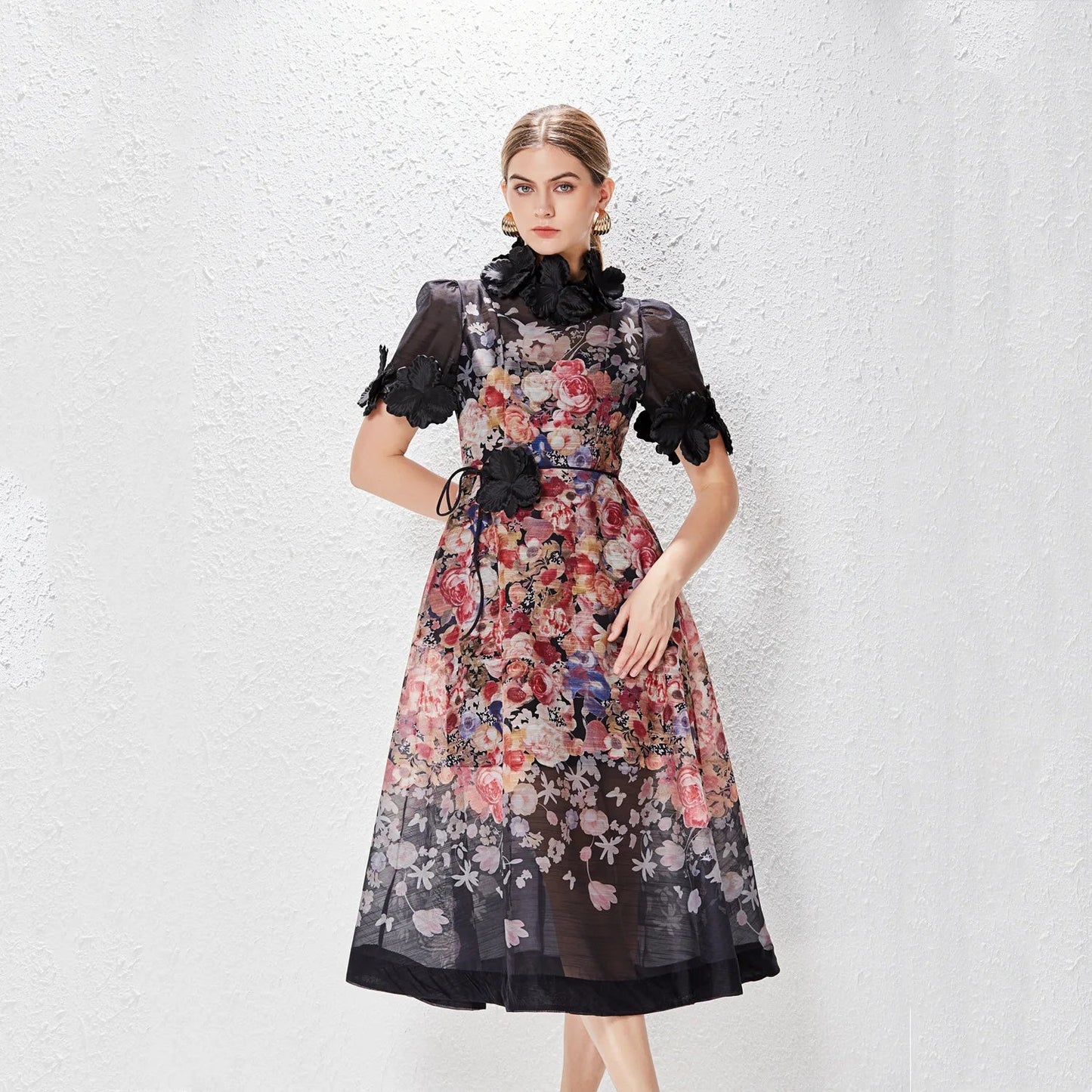 Clarisse | Robe Fleurie Mini à Volants