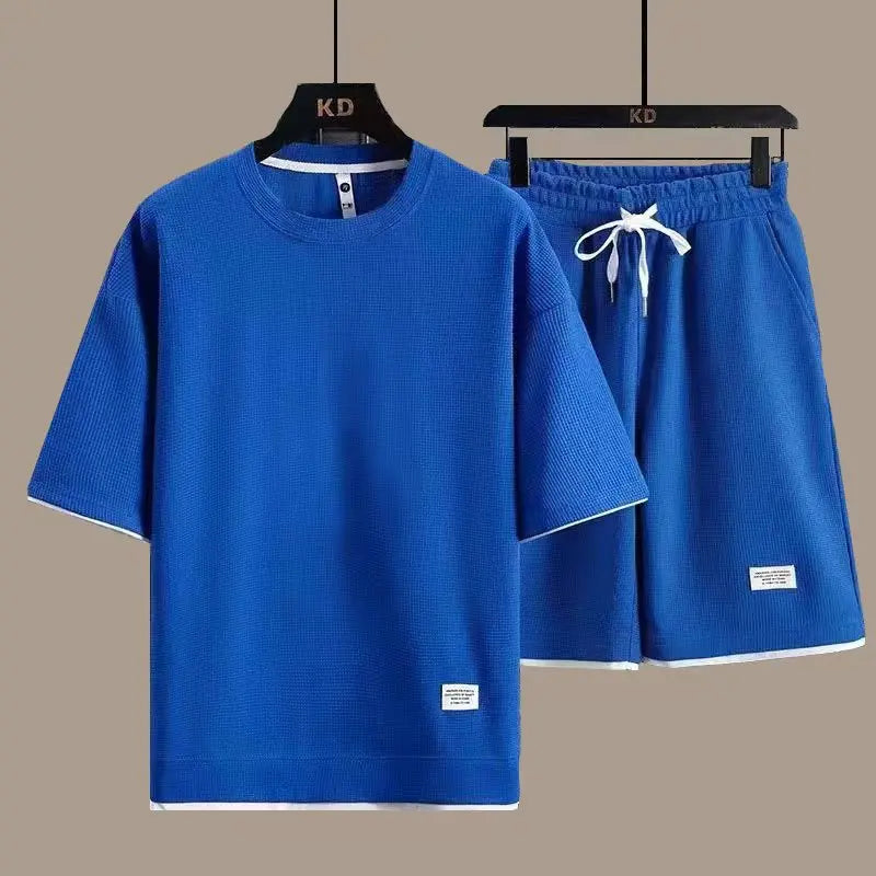 Nestor | Ensemble T-Shirt et Short à Motif Structuré pour Homme