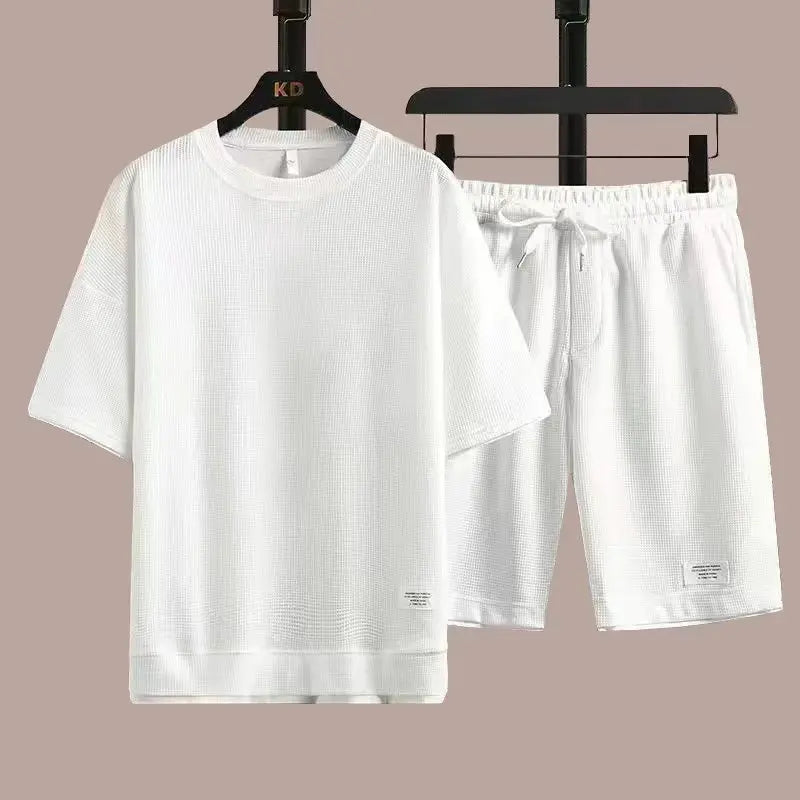 Nestor | Ensemble T-Shirt et Short à Motif Structuré pour Homme