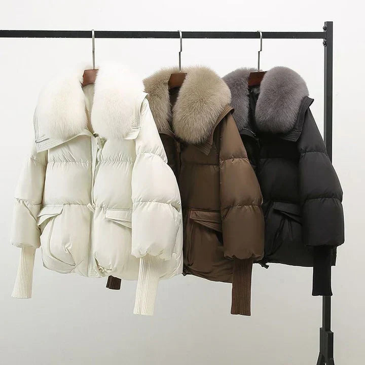 Ivana | Manteau d’Hiver Stylé avec Col Luxe