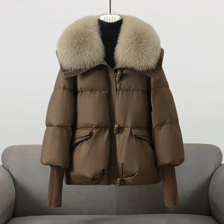 Ivana | Manteau d’Hiver Stylé avec Col Luxe