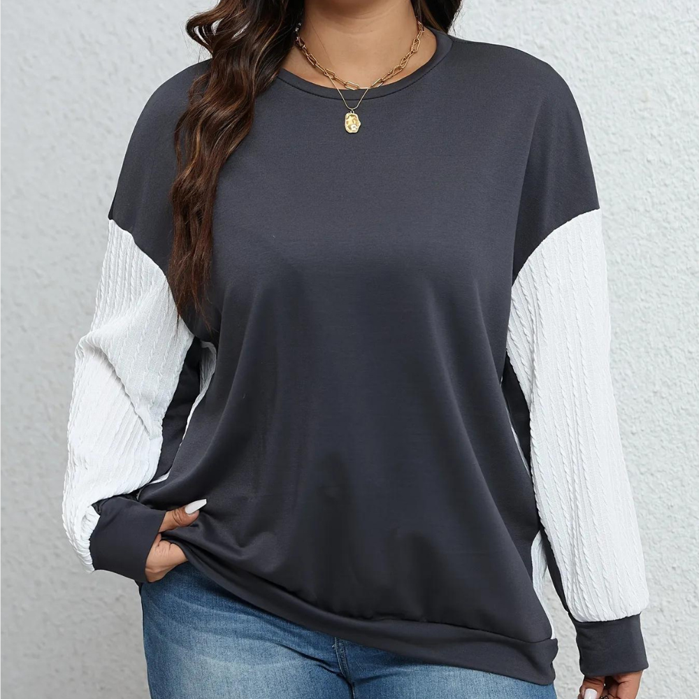 Ysoline | Sweatshirt Ample à Manches Contrastées