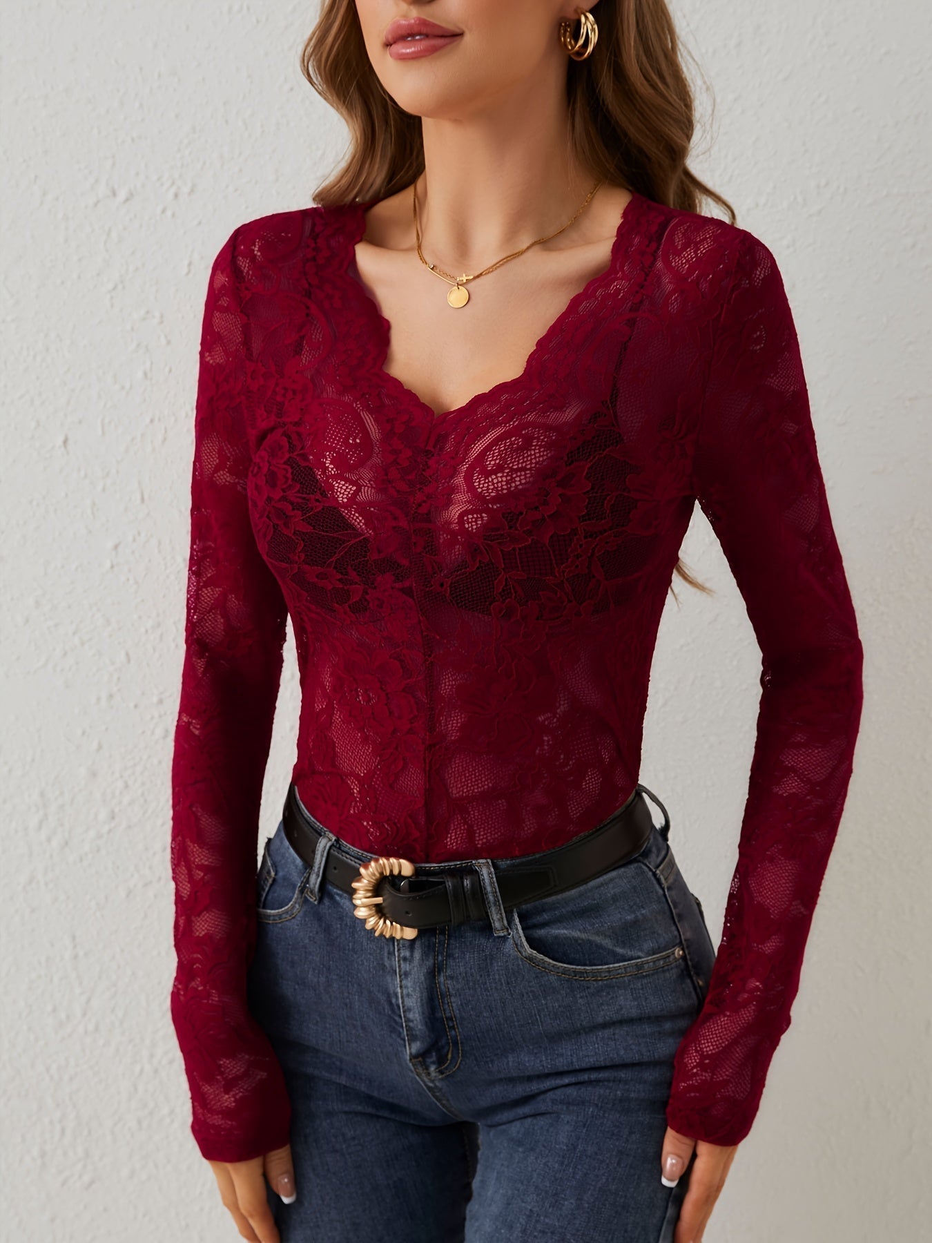 Eléna | Blouse chic en dentelle pour femmes