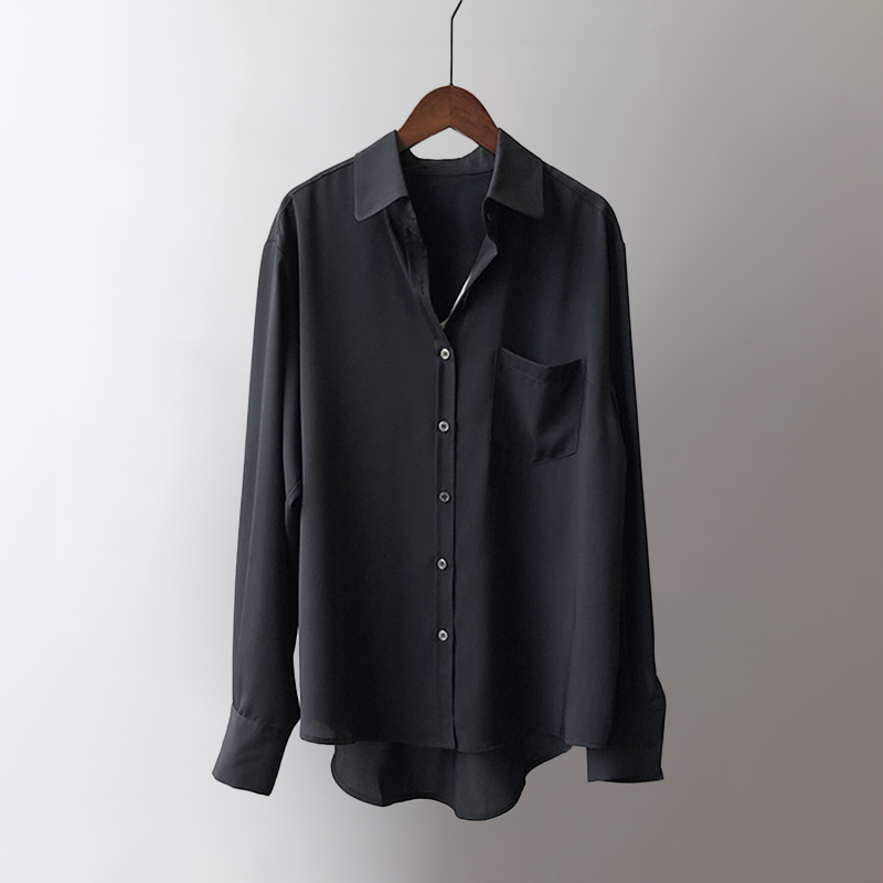 Maréva | Blouse Longue en Satin à Coupe Décontractée pour Femme