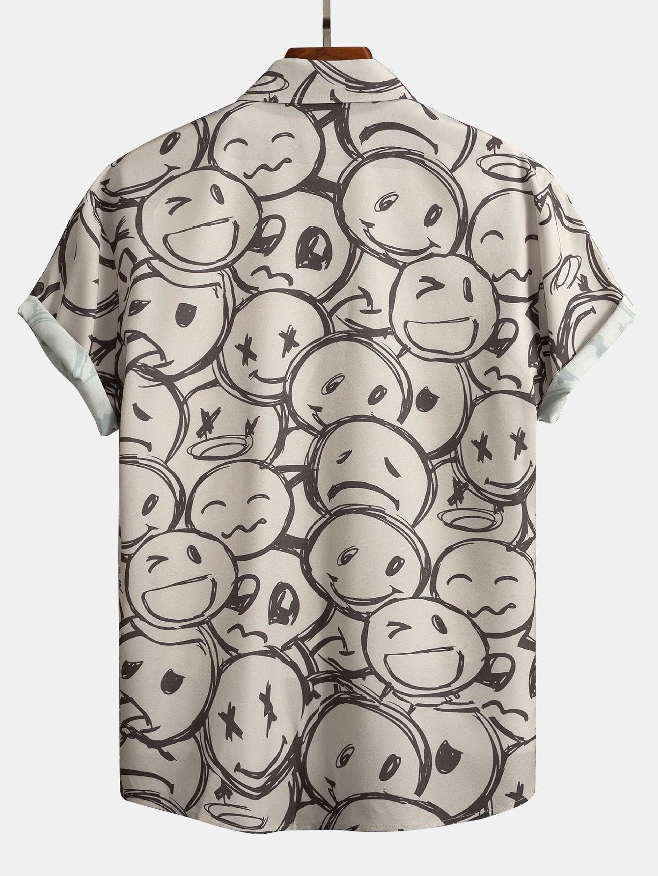 Léo | Chemise à Imprimé Smiley pour Hommes à Boutons