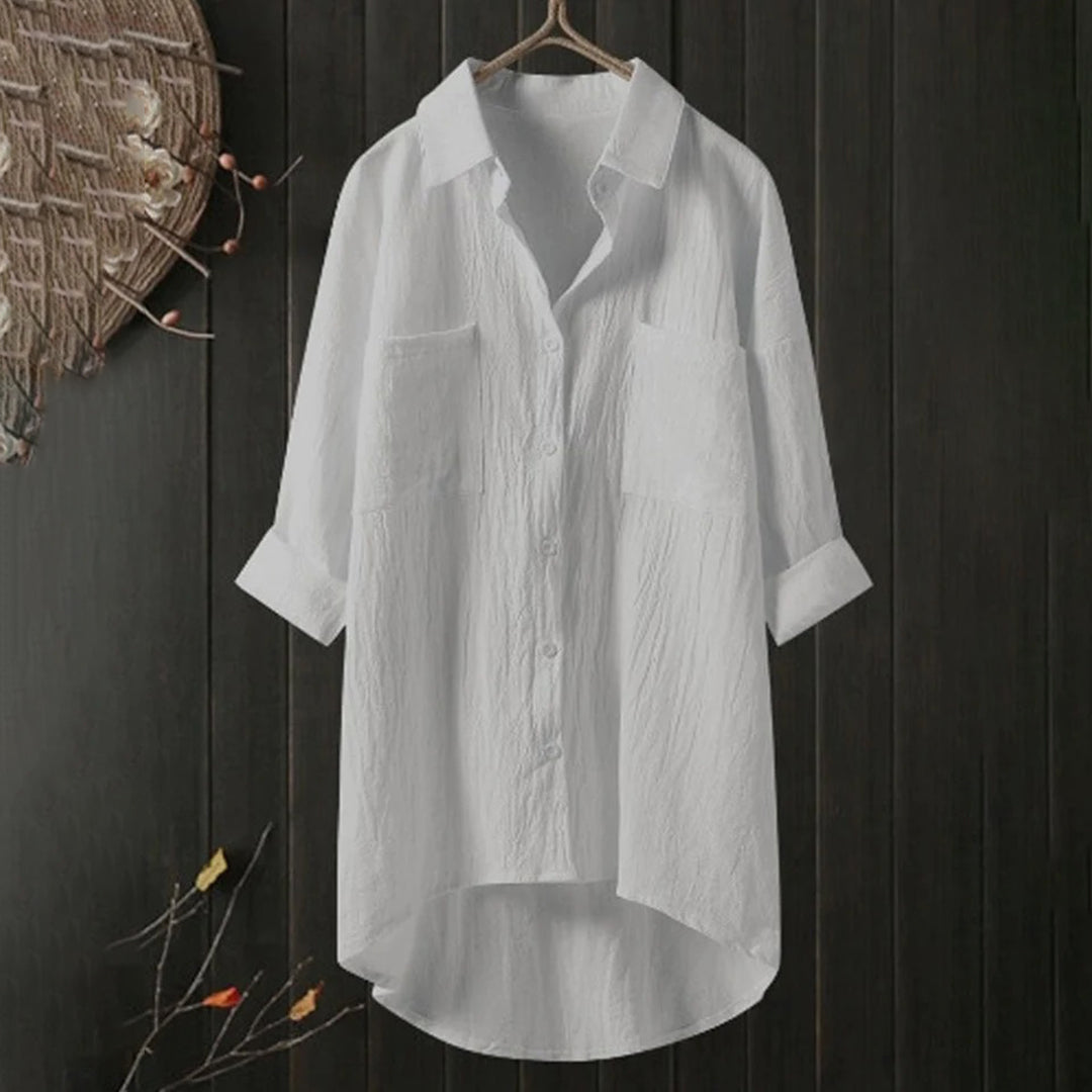 Éloïse | Blouse en Lin Chic à Boutons pour Femmes