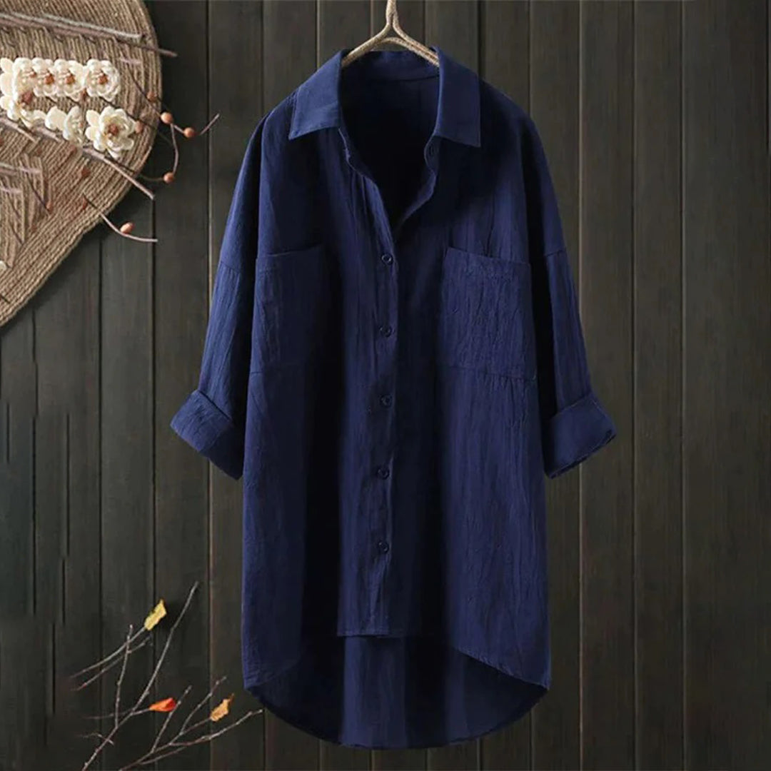 Éloïse | Blouse en Lin Chic à Boutons pour Femmes