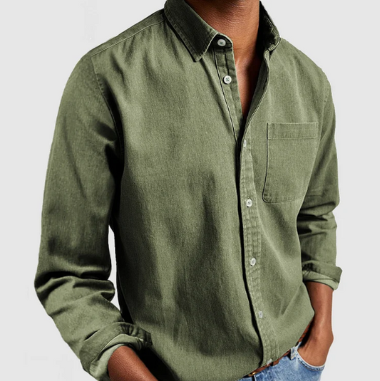 Bastien | Chemise casual en coton brossé
