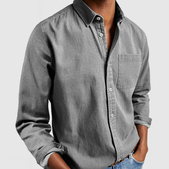 Raphaël | Chemise homme casual en coton brossé