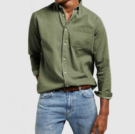 Raphaël | Chemise homme casual en coton brossé