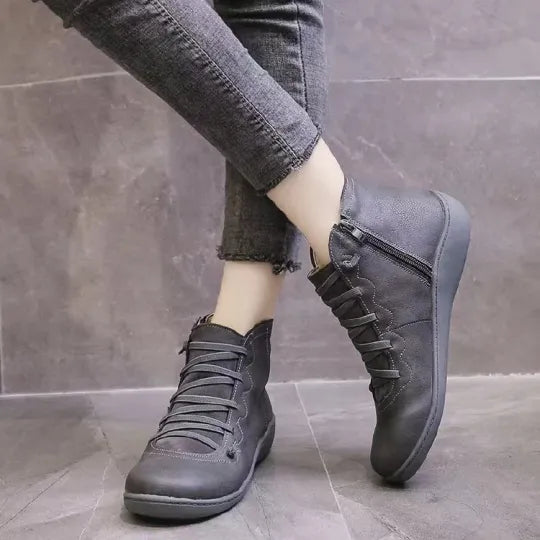Amélie | Bottines en Cuir Doublées pour l’Hiver
