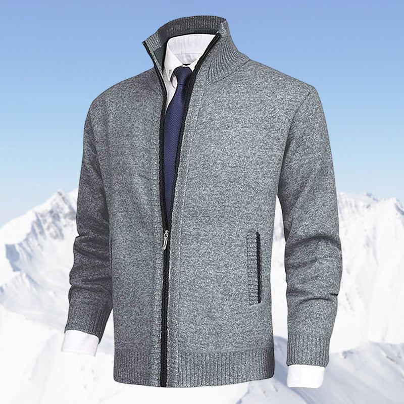 Victor | Gilet Zippé pour Hommes en Maille Chaude avec Col Montant