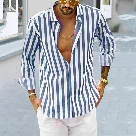 Chemise à rayures pour homme