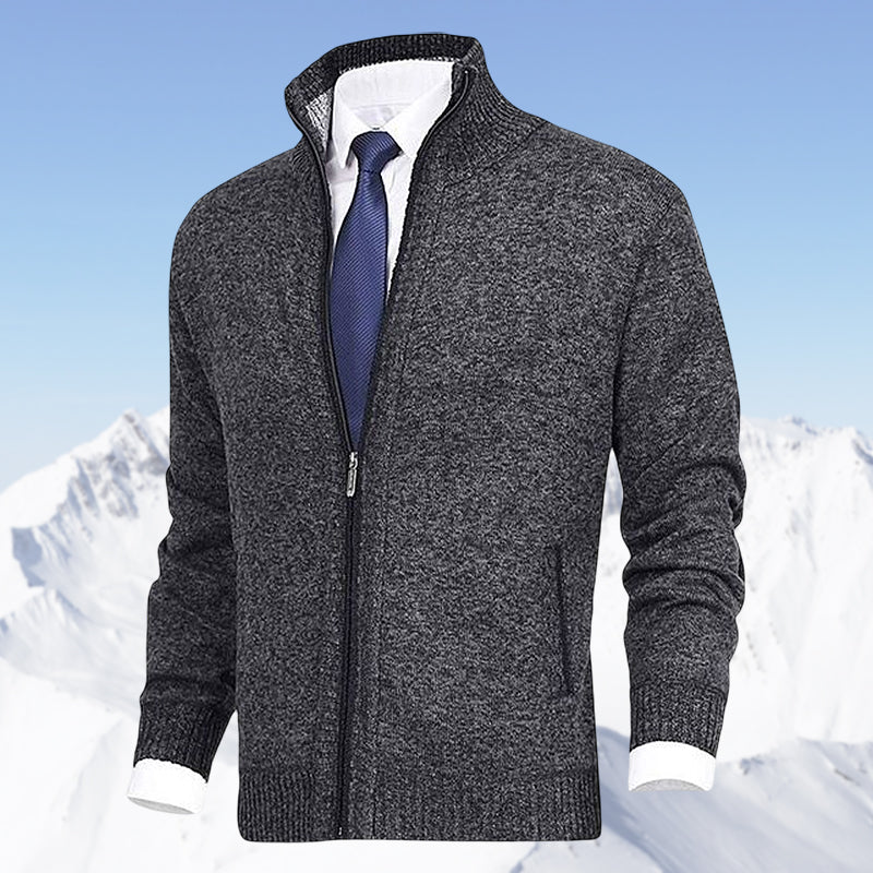Victor | Gilet Zippé pour Hommes en Maille Chaude avec Col Montant
