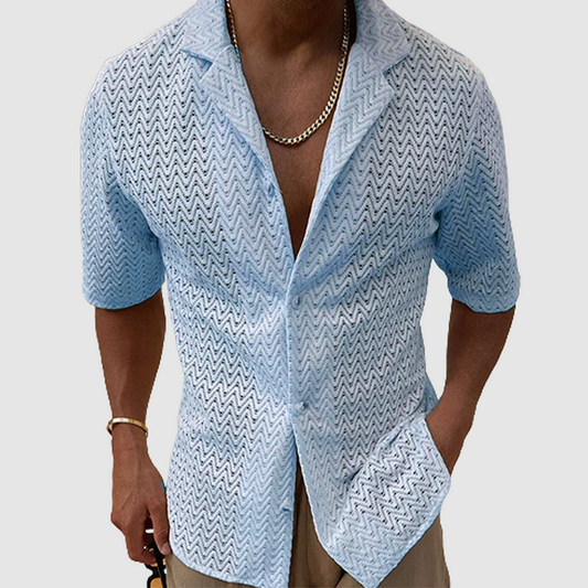 Adrien | Chemise Tricotée Unie pour Homme