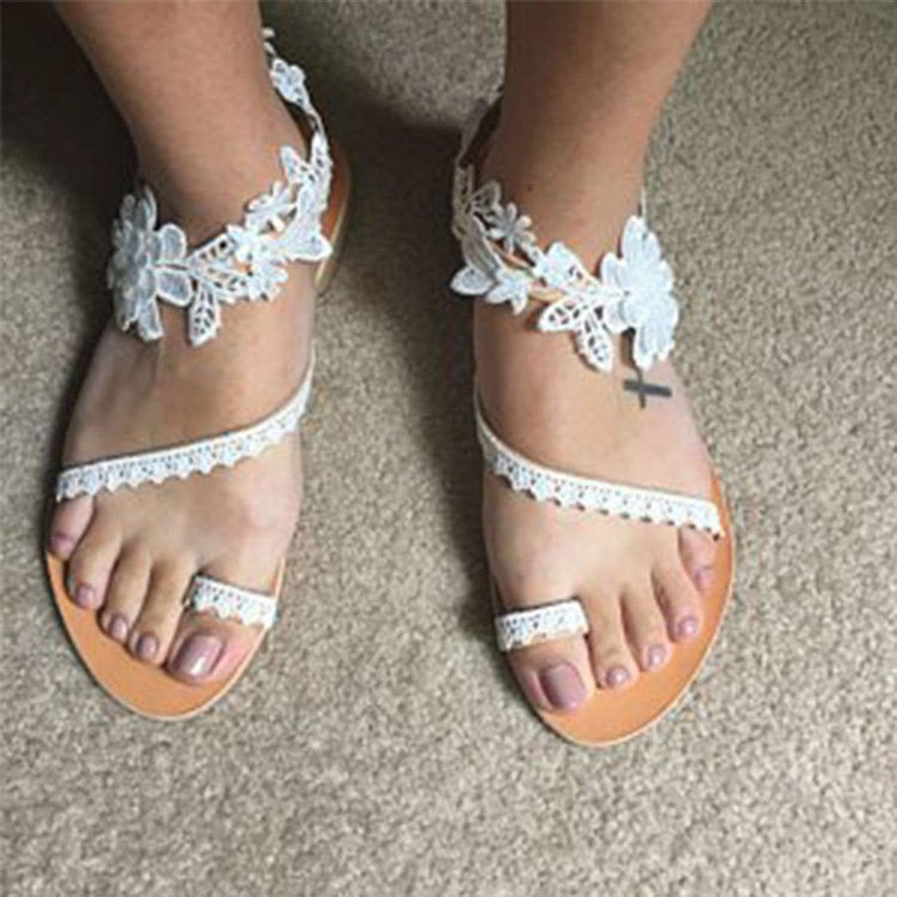 Alina | Sandales Dentelle à Motifs Floraux pour Femme