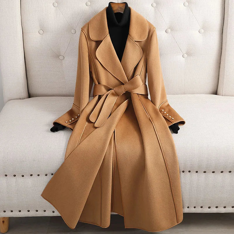 Alizée | Trenchcoat Long Ceinturé pour Femme