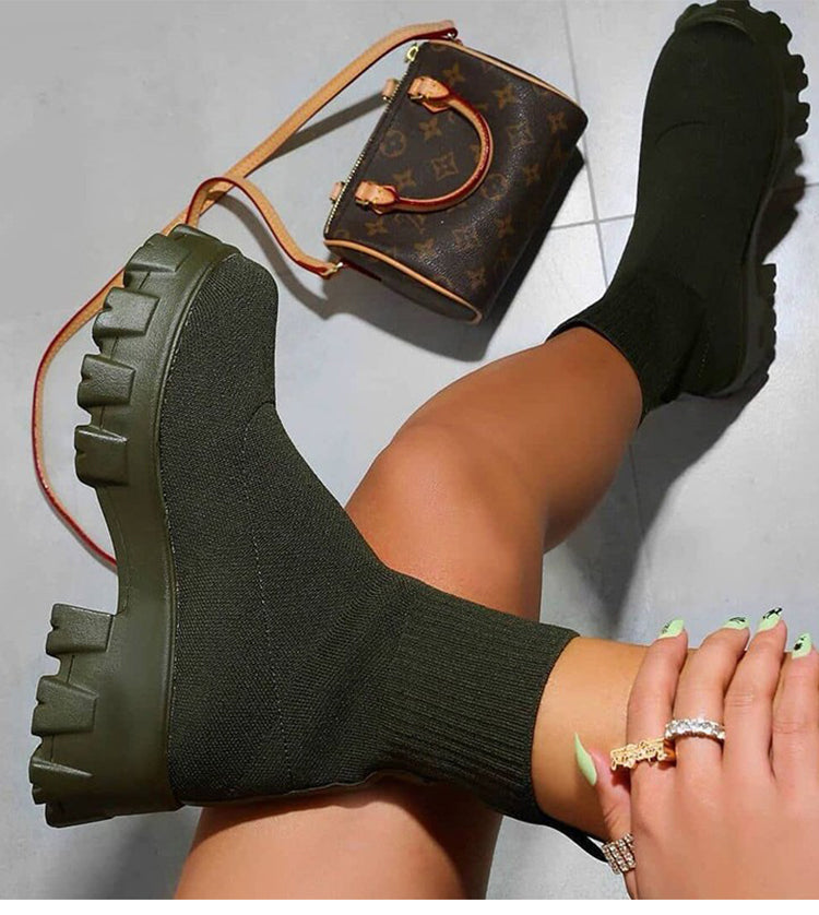 Amaya | Bottines Tissu à Talons Hauts pour Femme