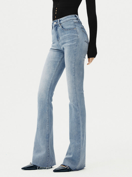 Romy | Jean Évasé Taille Haute pour Femme