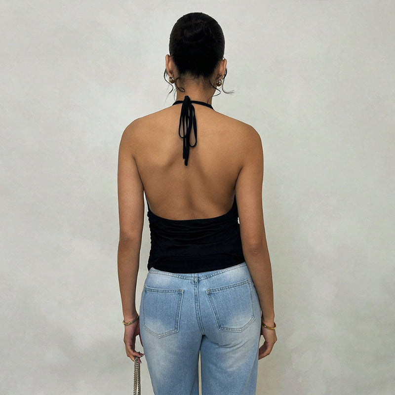 Ylena | Top Dos Nu à Bretelles et Décolleté Plongeant