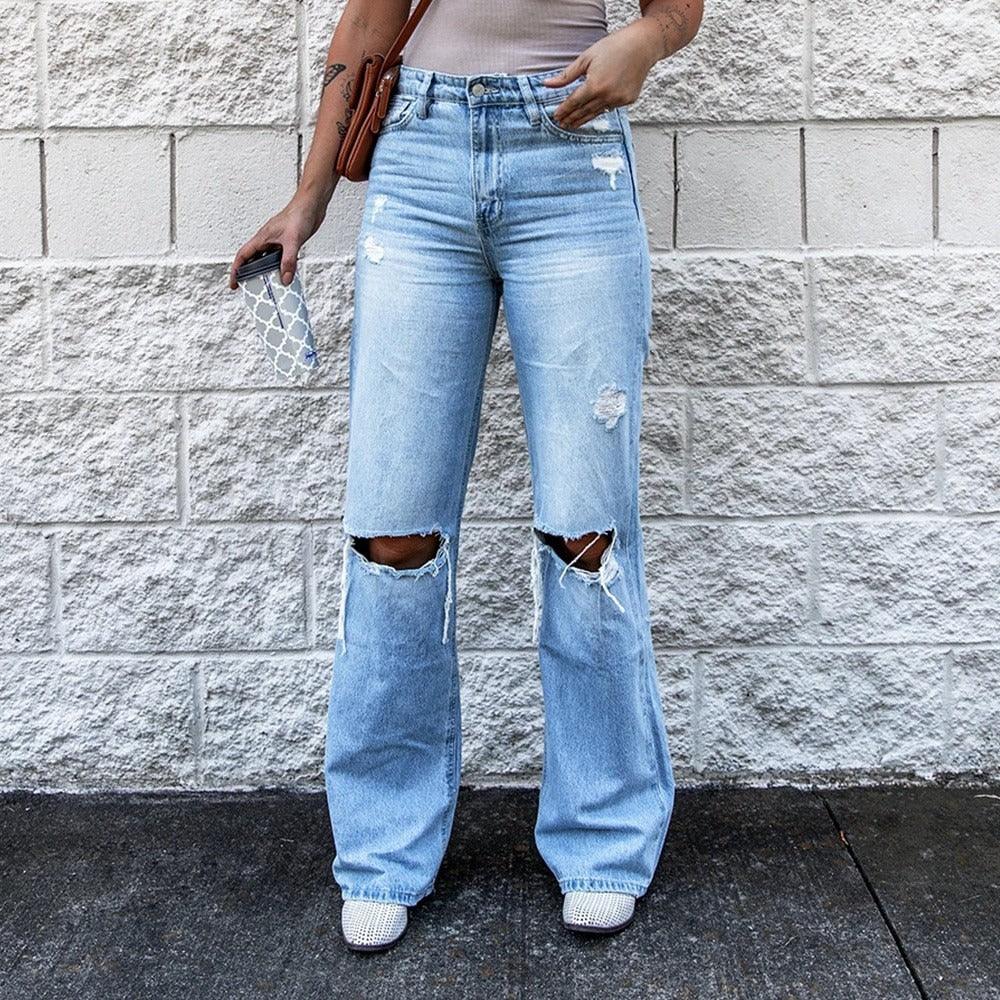 Clara | Jean Vintage Taille Haute Déchiré