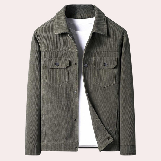 Dorian | Veste en Velours Côtelé Coupe Droite pour Homme